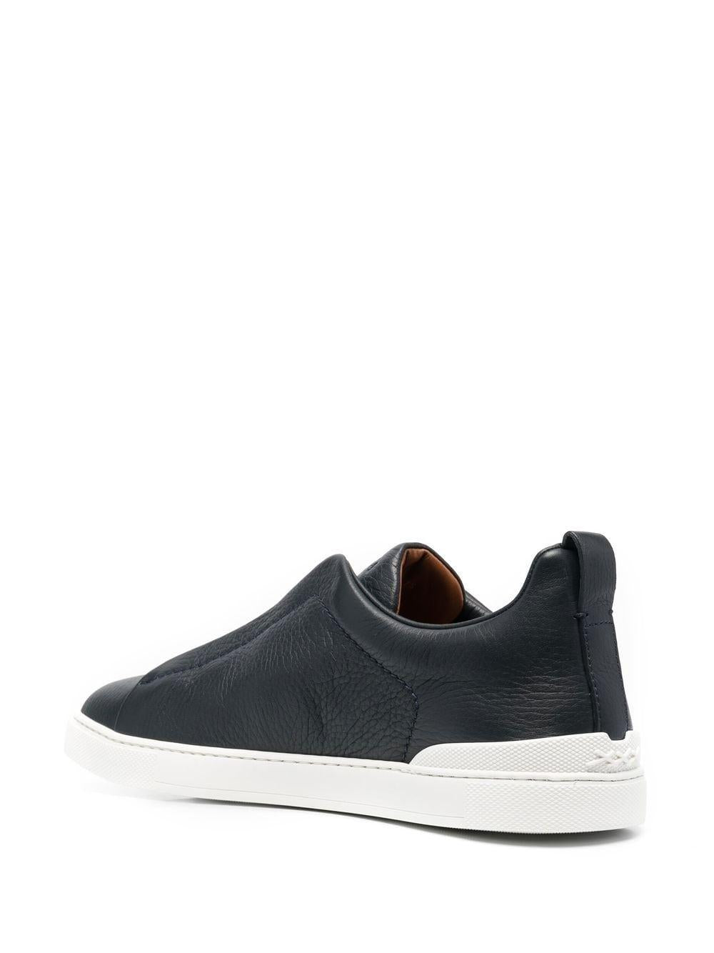 Slip-on leather sneakers<BR/><BR/><BR/> LHCVO S4667ZNAV ZEGNA