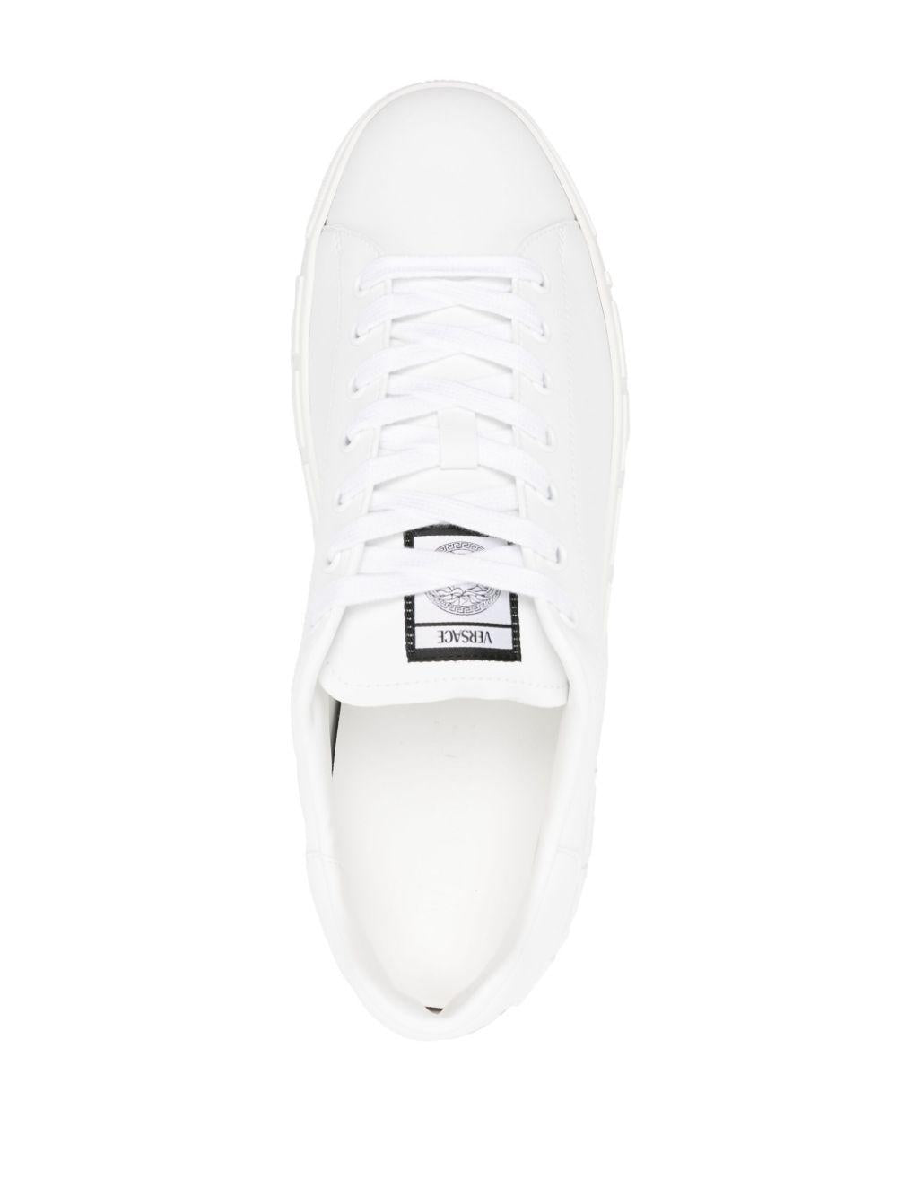 Greca faux-leather sneakers<BR/><BR/><BR/> 1014460 1A096081W010 VERSACE