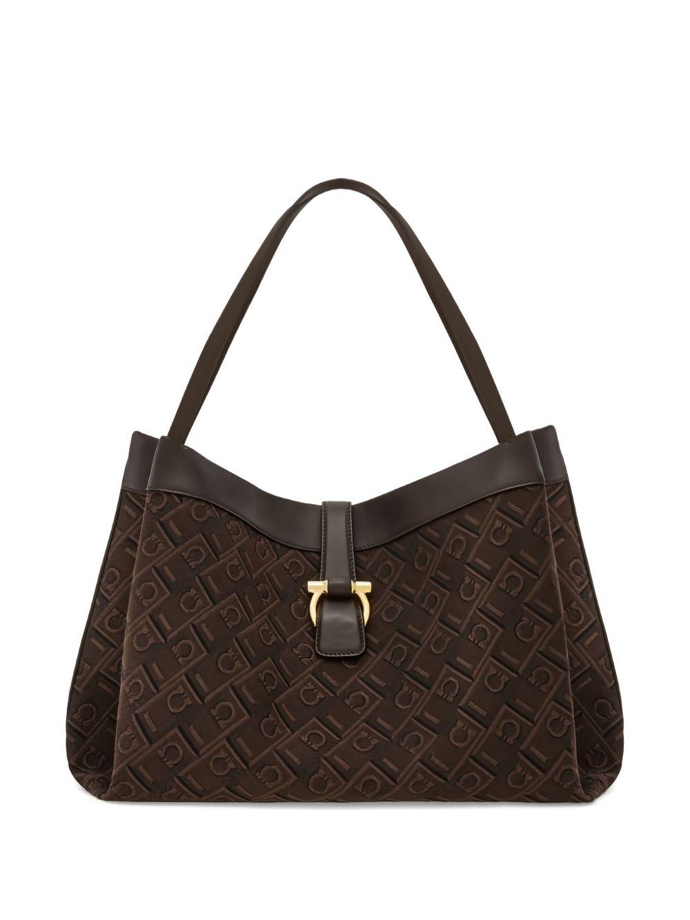 Tote bag Ferragamo Monogram TOTE M 0777395ESPRESSO TESTA DI MORO FERRAGAMO