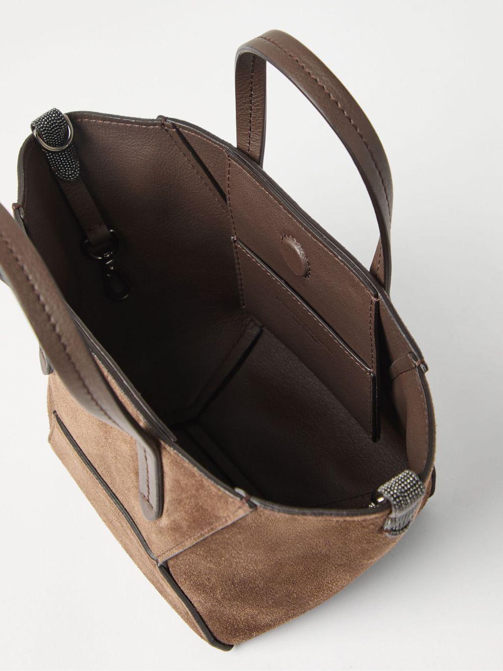 Duo mini suede bag with monili MBDLD2675 C8769 BRUNELLO CUCINELLI