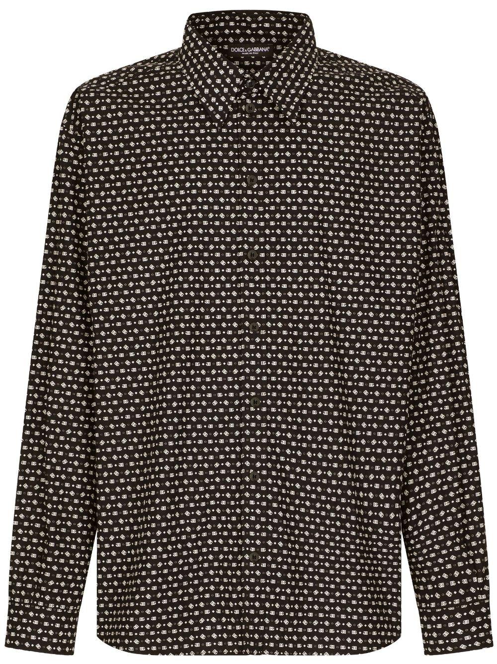 Geometric-print cotton shirt G5IT7T HS5QCHNXLA DOLCE & GABBANA
