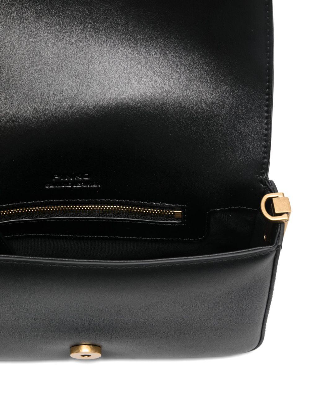 Medium Love Bag One Slouchy leather handbag with double shoulder strap 105824 A0QOZ99Q PINKO