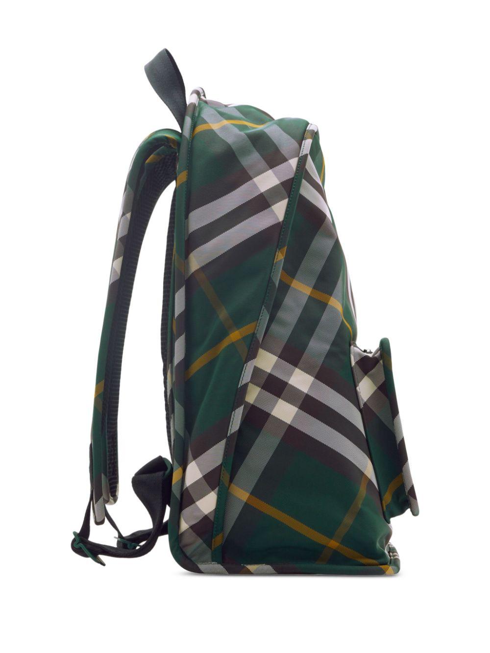 Shield checkered woven backpack<BR/><BR/><BR/> 8080679 B8636 BURBERRY