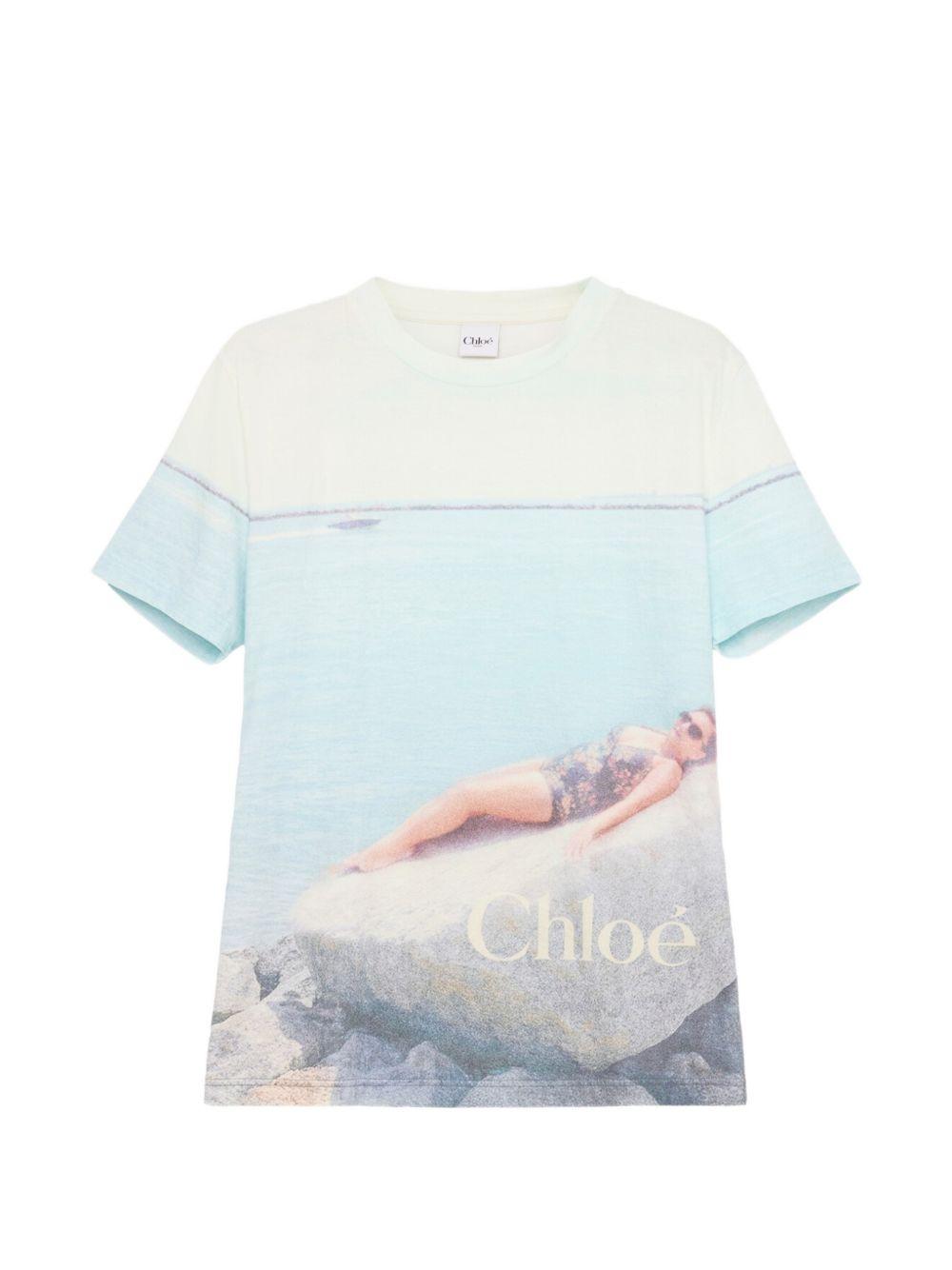 Crew-neck logo T-shirt CH26UJH11288 107 CHLOÉ