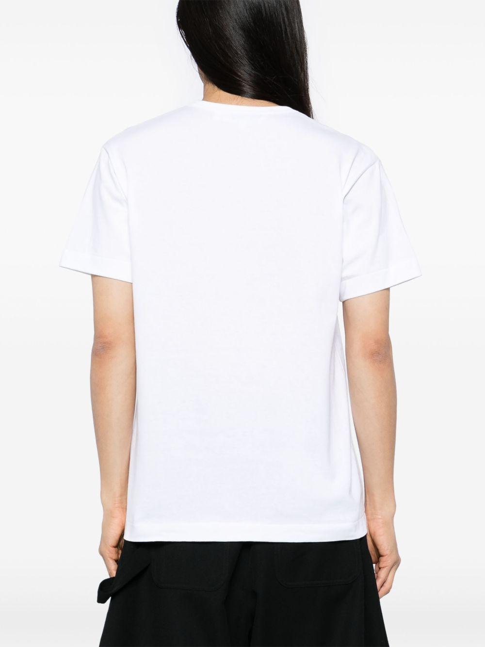PLAY Rhinestone Emblem Red Heart T-Shirt AXT801 WHITE/RED COMME DES GARÇONS PARFUM
