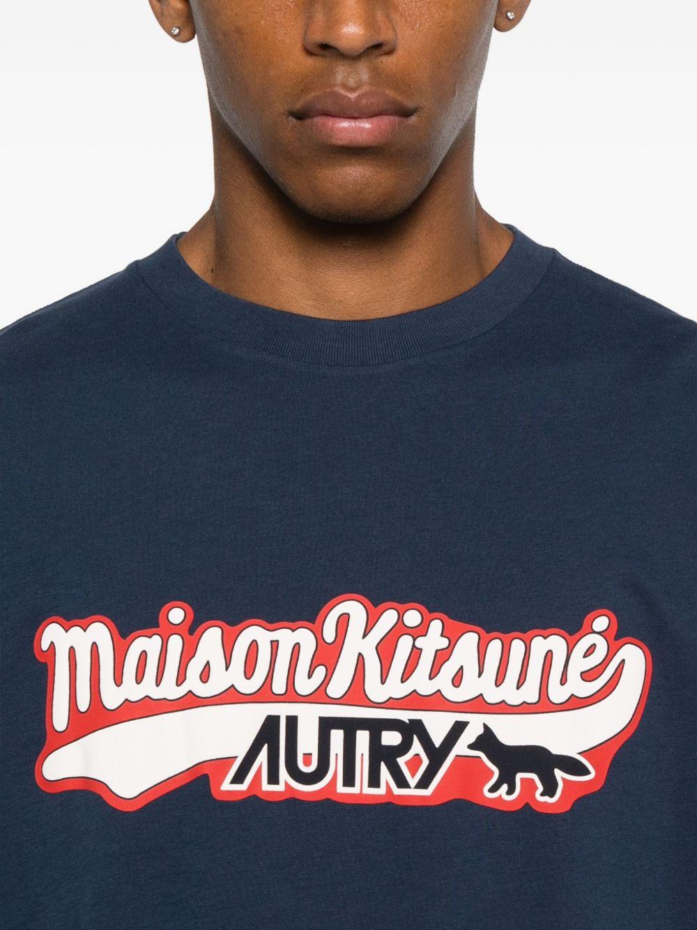 Autry x Maison Kitsuné T-shirt TSPX MK2BKITSUNEBLUE AUTRY x MAISON KITSUNÉ