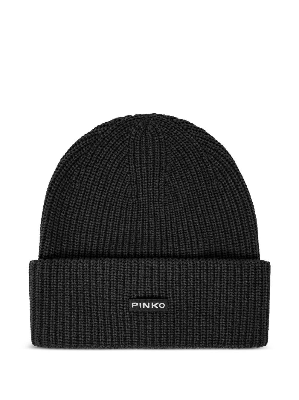 Logo patch beanie 105993 A2Z4Z99 PINKO