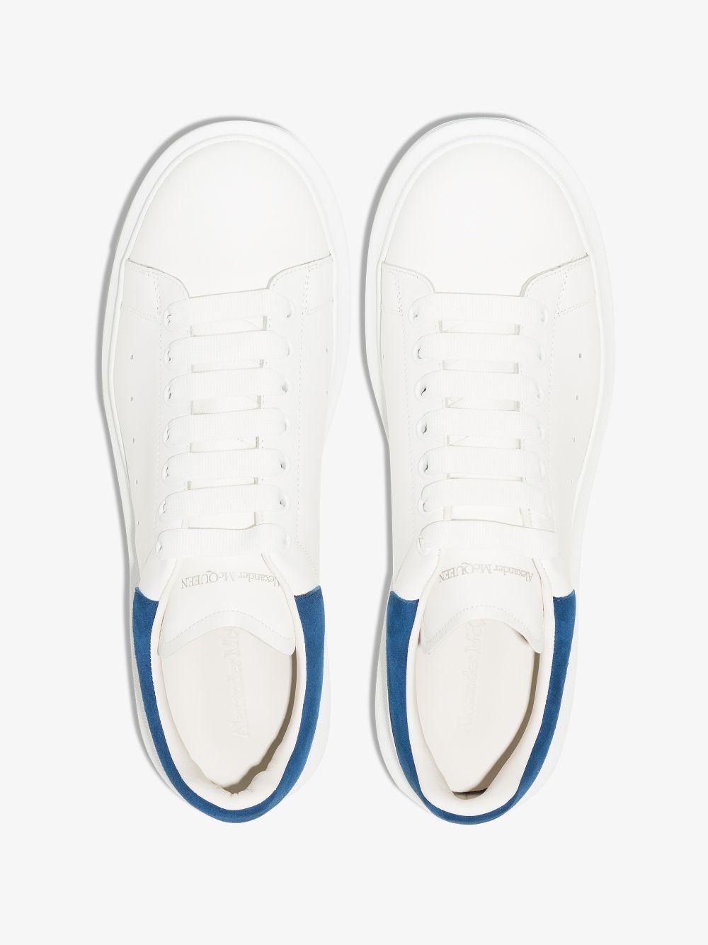 White/blue leather/suede oversized low-top sneakers 553680WHGP7 9086 ALEXANDER MCQUEEN