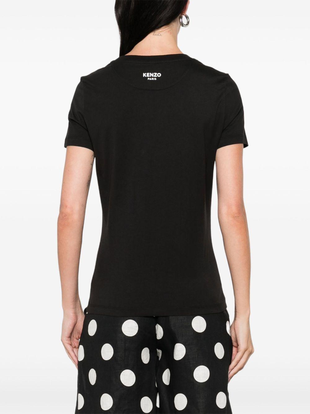 'Boke Flower' embroidered T-shirt in cotton FF62TS2594SO 99JBLACK KENZO