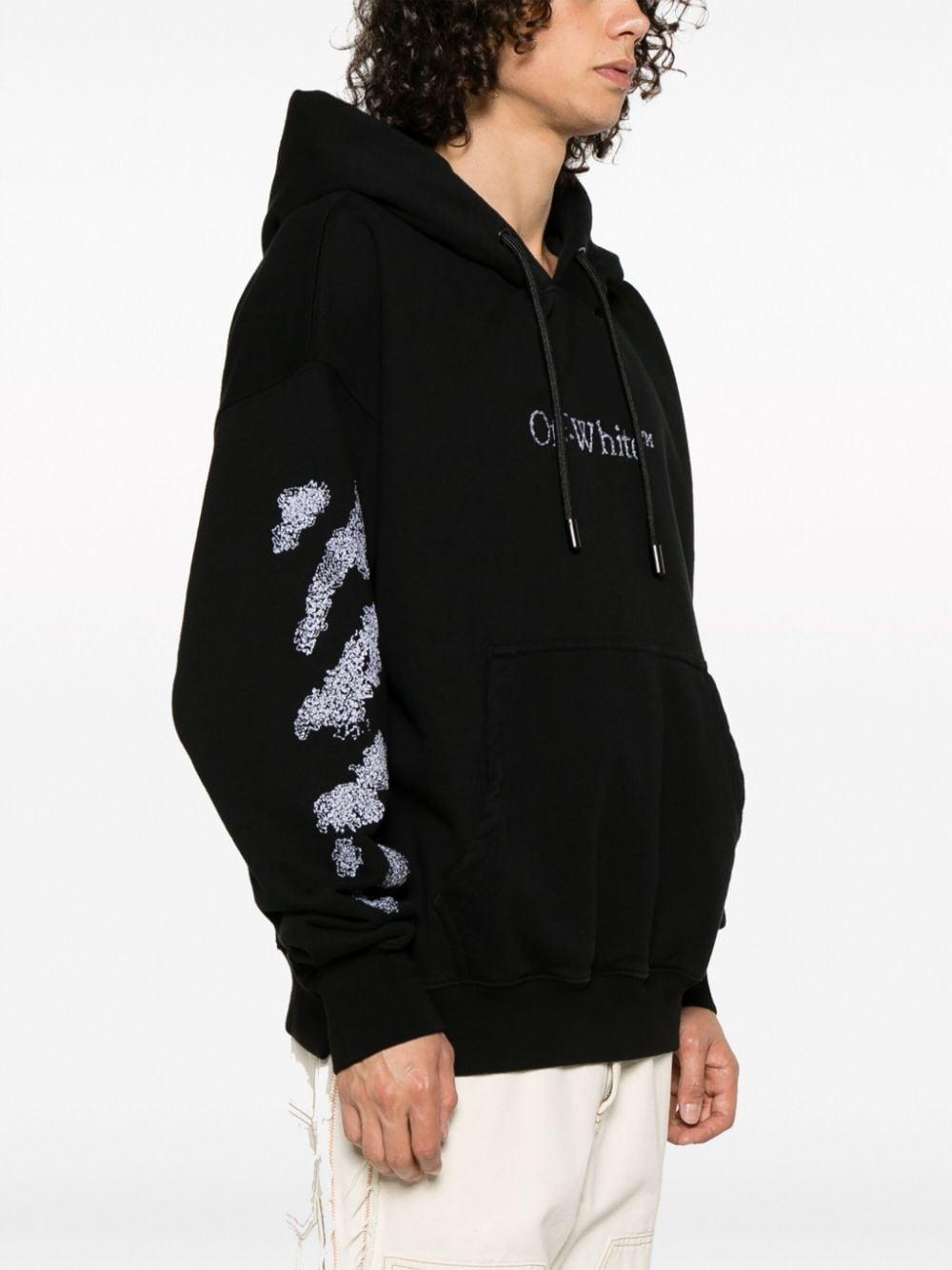 Embroidered logo to the front sweaters OMBB085F23FLE018 1001 OFF-WHITE