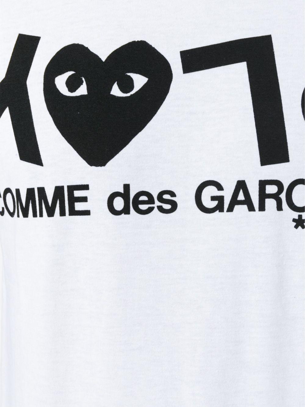 t-shirt stampa cuore P1T068 WHITE COMME des GARÇONS PLAY x Converse