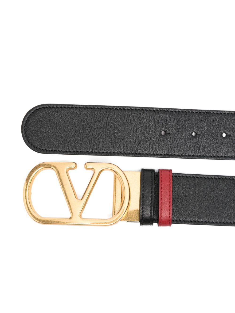 Reversible VLogo Signature Belt in Shiny Calfskin 30 mm 7W0T0SQ4IYR 43K VALENTINO GARAVANI
