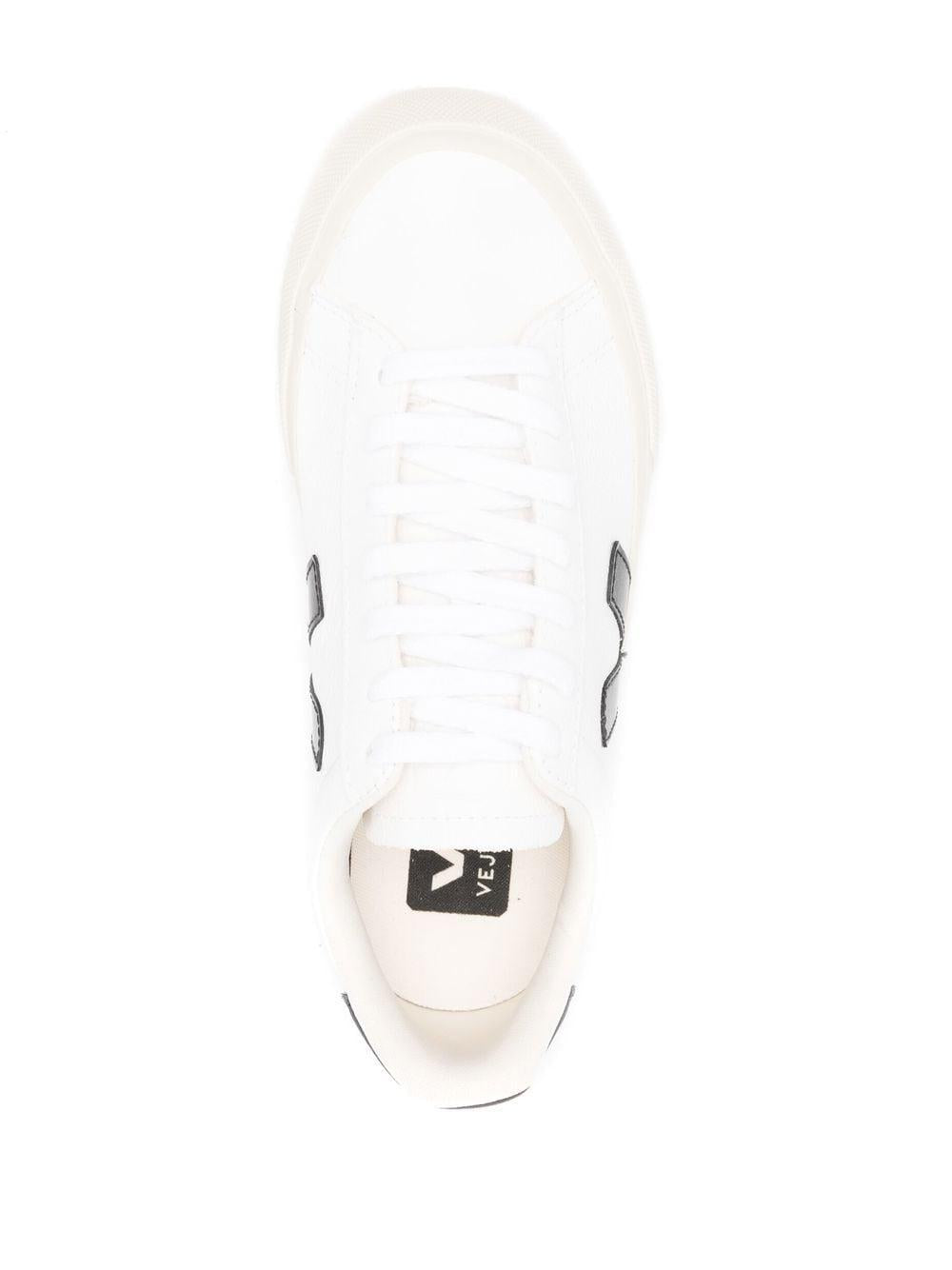 Extra white/jet black leather Campo lace-up sneakers CP0501537 WHITE VEJA