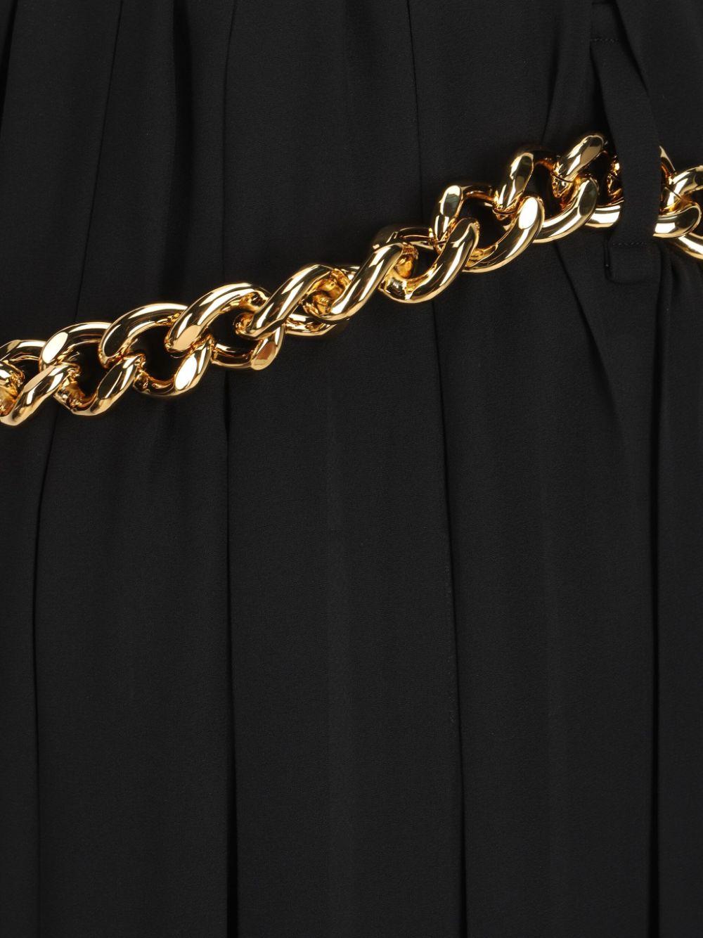Chain-detail pleated skirt<BR/><BR/><BR/> 808778 TGO081000 BALENCIAGA