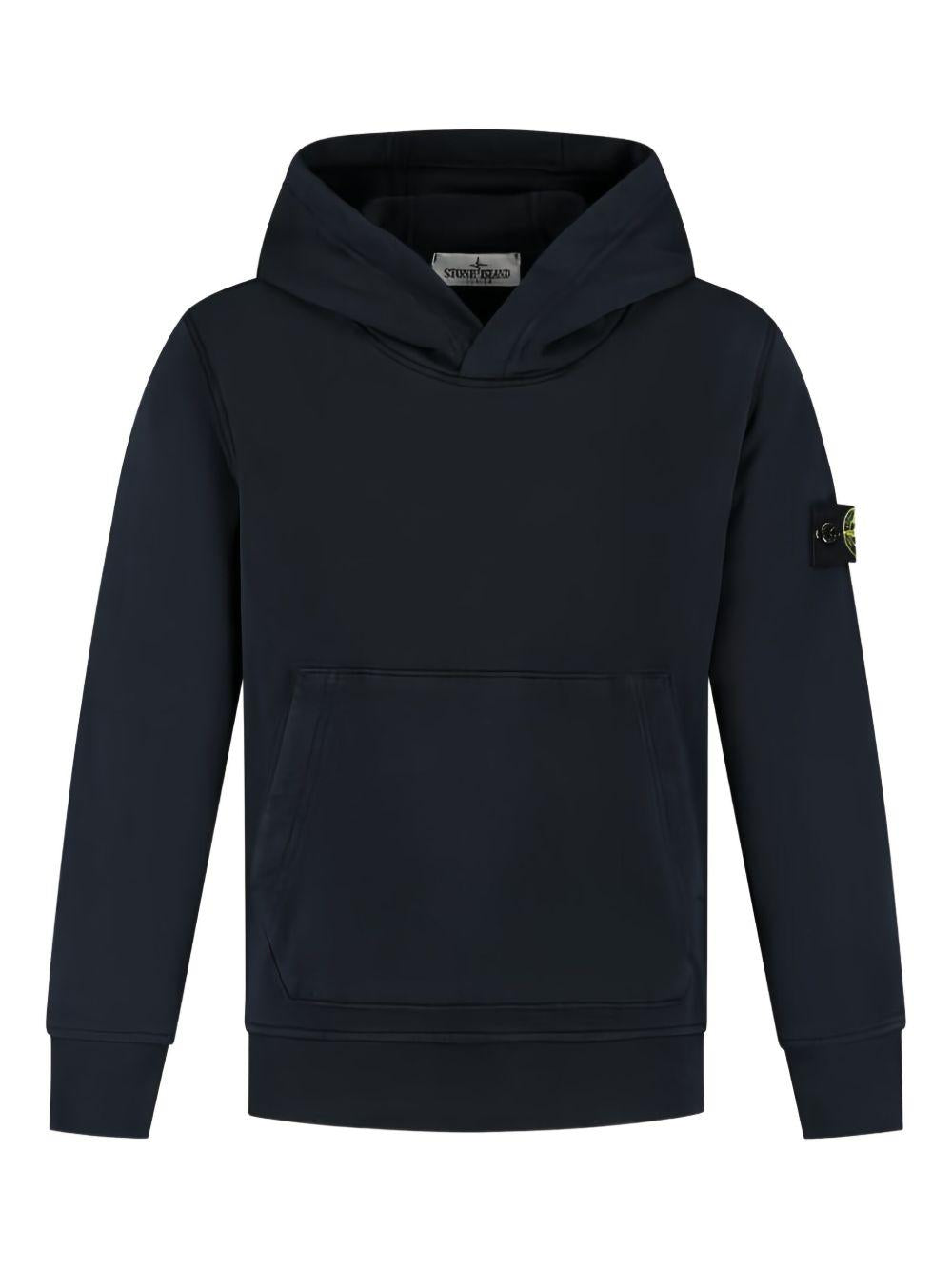 Hooded sweatshirt in organic cotton fleece K2S166100004 S0A20V0020 STONE ISLAND KIDS