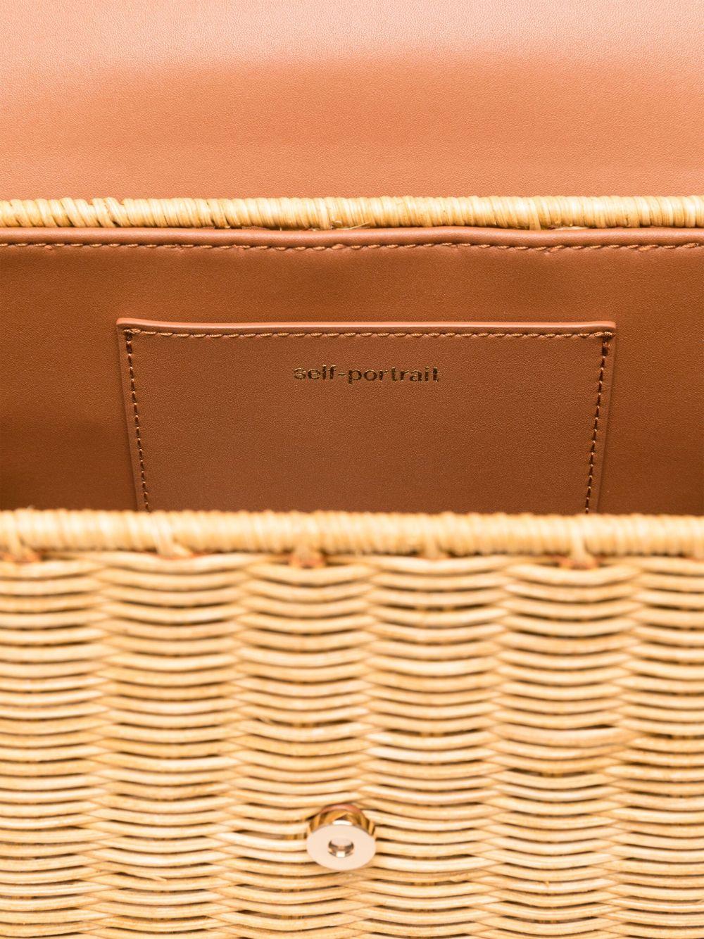 Rattan Mini Bow Bag 303A BRBROWN SELF-PORTRAIT