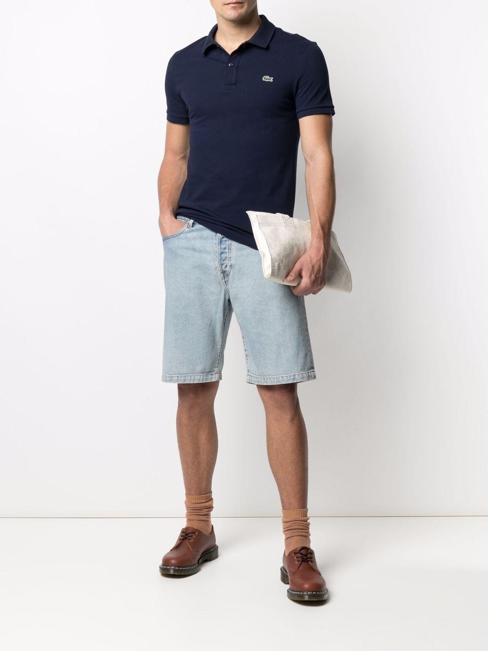 Logo patch slim fit polo shirt<BR/><BR/><BR/> PH4012 166 LACOSTE