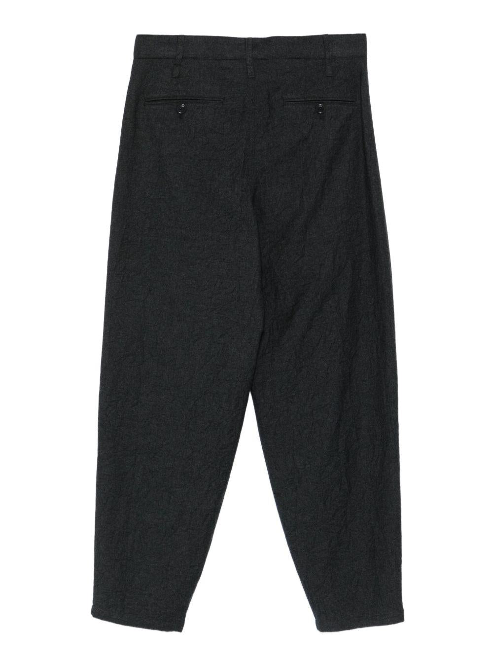 Single-pleat trousers in pure virgin wool flannel GM001421 TE18009U8131 GIORGIO ARMANI