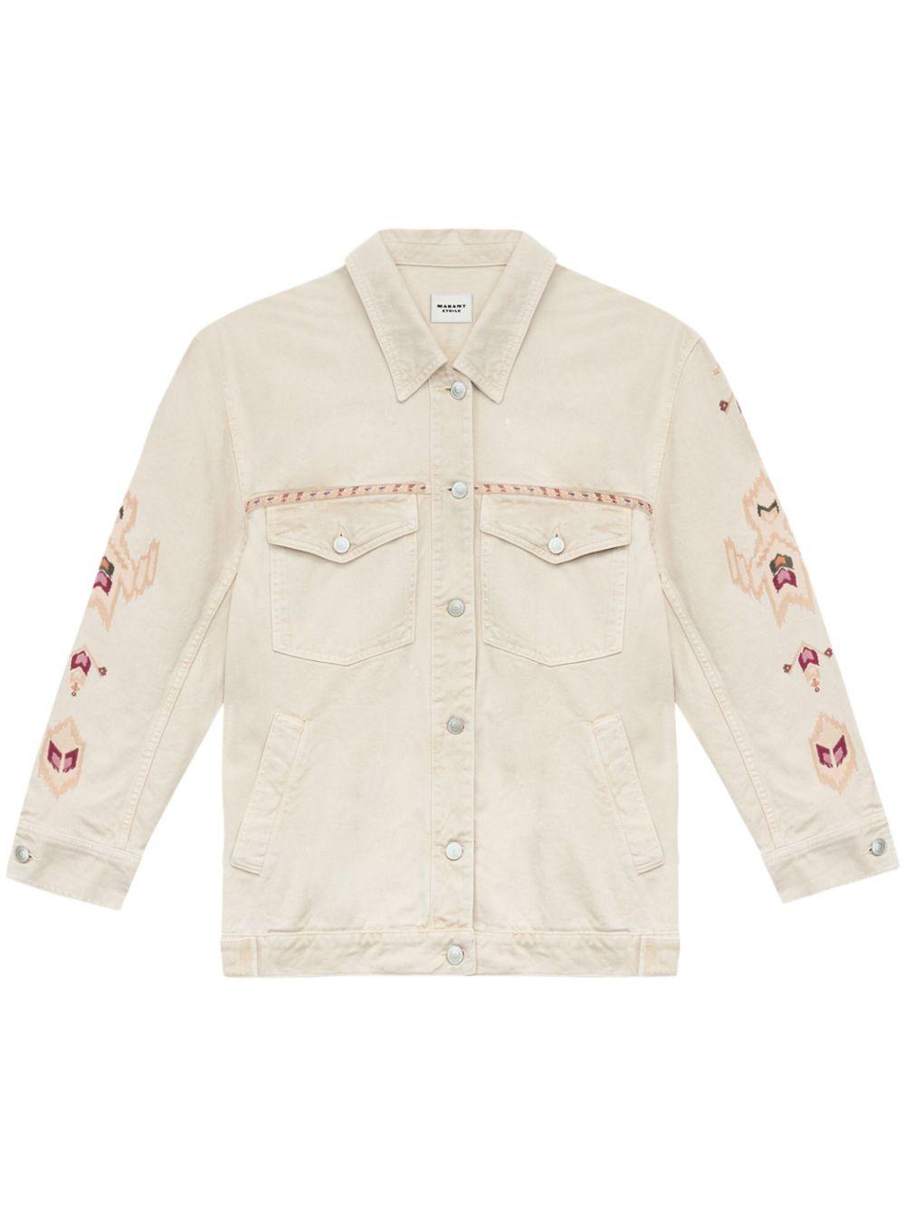 Manona embroidered denim jacket VE0430FA C1H02E23EC MARANT ÉTOILE