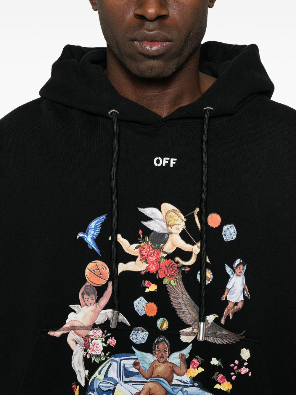Fresco Car Skate hoodie<BR/><BR/><BR/> OMBB085S25FLE004 1001 OFF-WHITE
