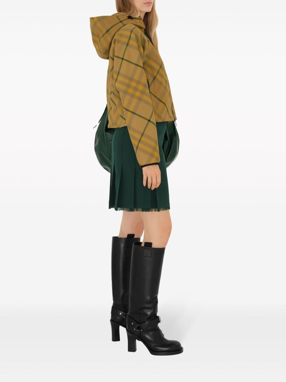 Frayed-edge wool pleated skirt<BR/><BR/><BR/> 8083029 B8636 BURBERRY