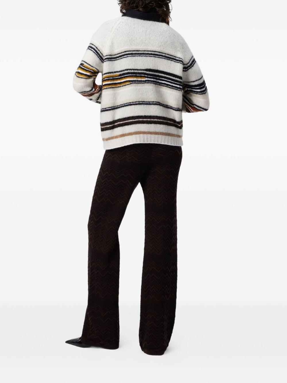 Straight long pants in chevron pattern DS25WI0J BK01CPS80E1 MISSONI