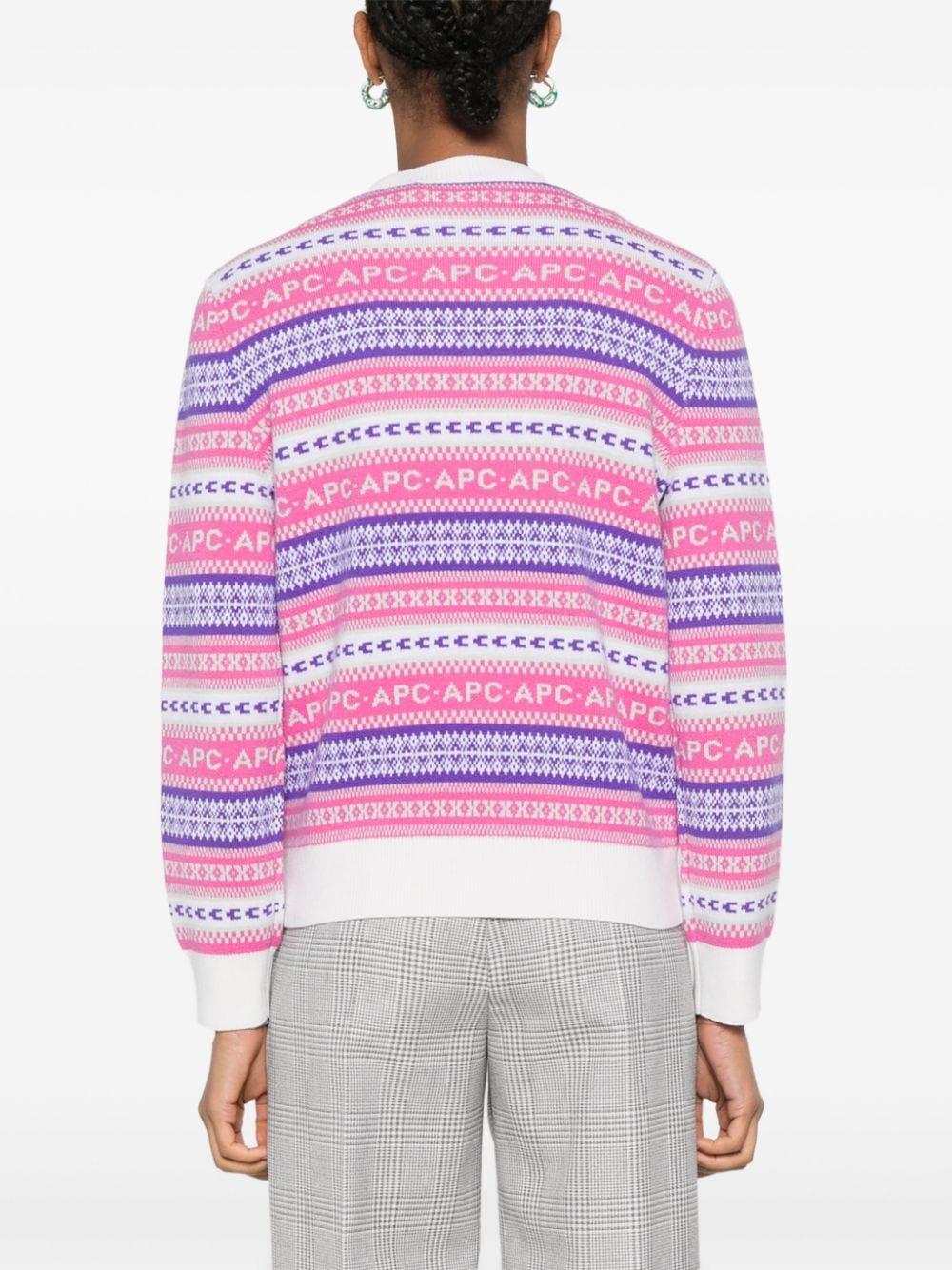 Jacquard sweater<BR/><BR/><BR/> WVBDS F23398FAA A.P.C.