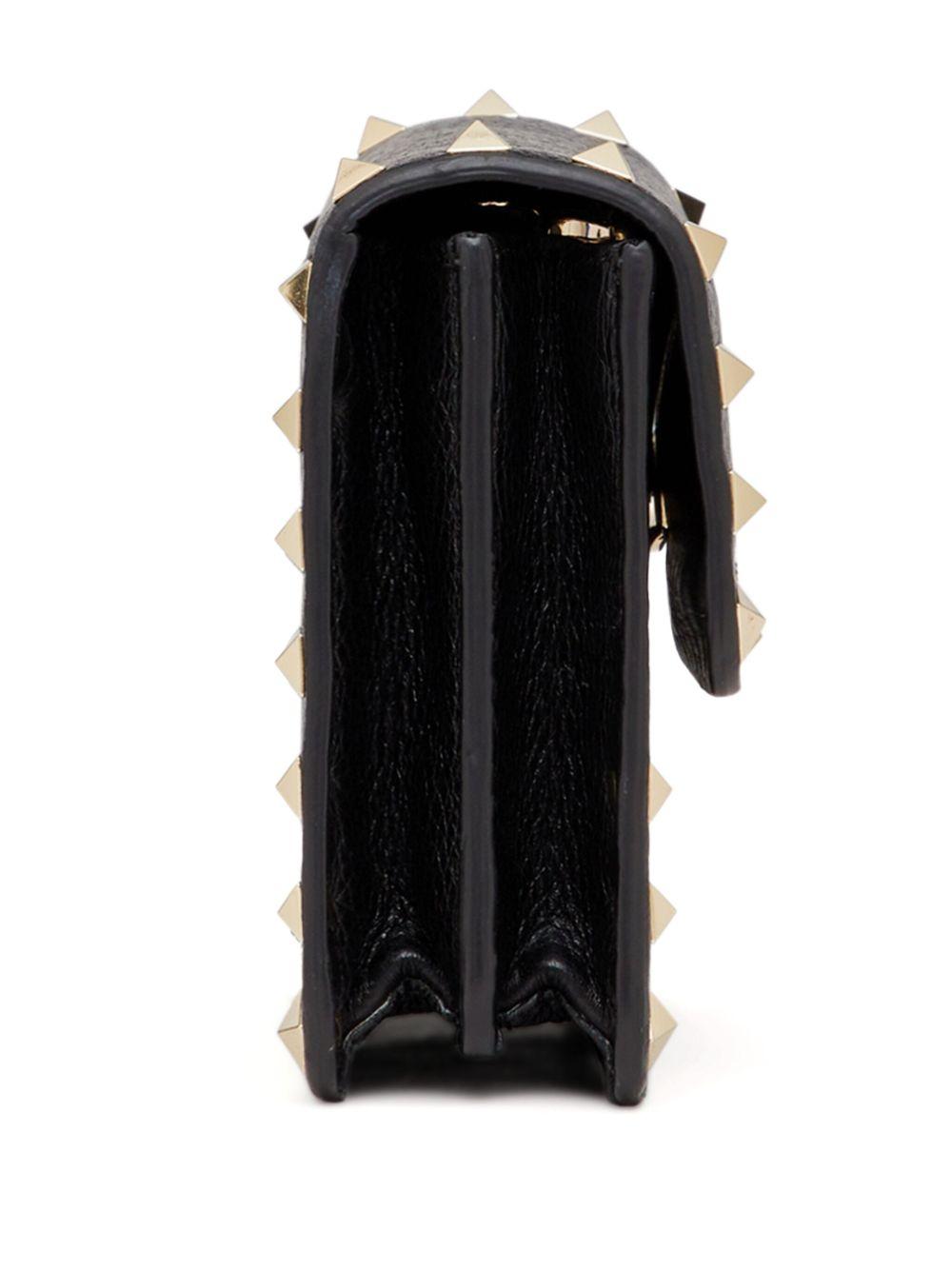 Rockstud leather clutch bag<BR/><BR/><BR/> 6W2P0S61VSH 0NO VALENTINO GARAVANI