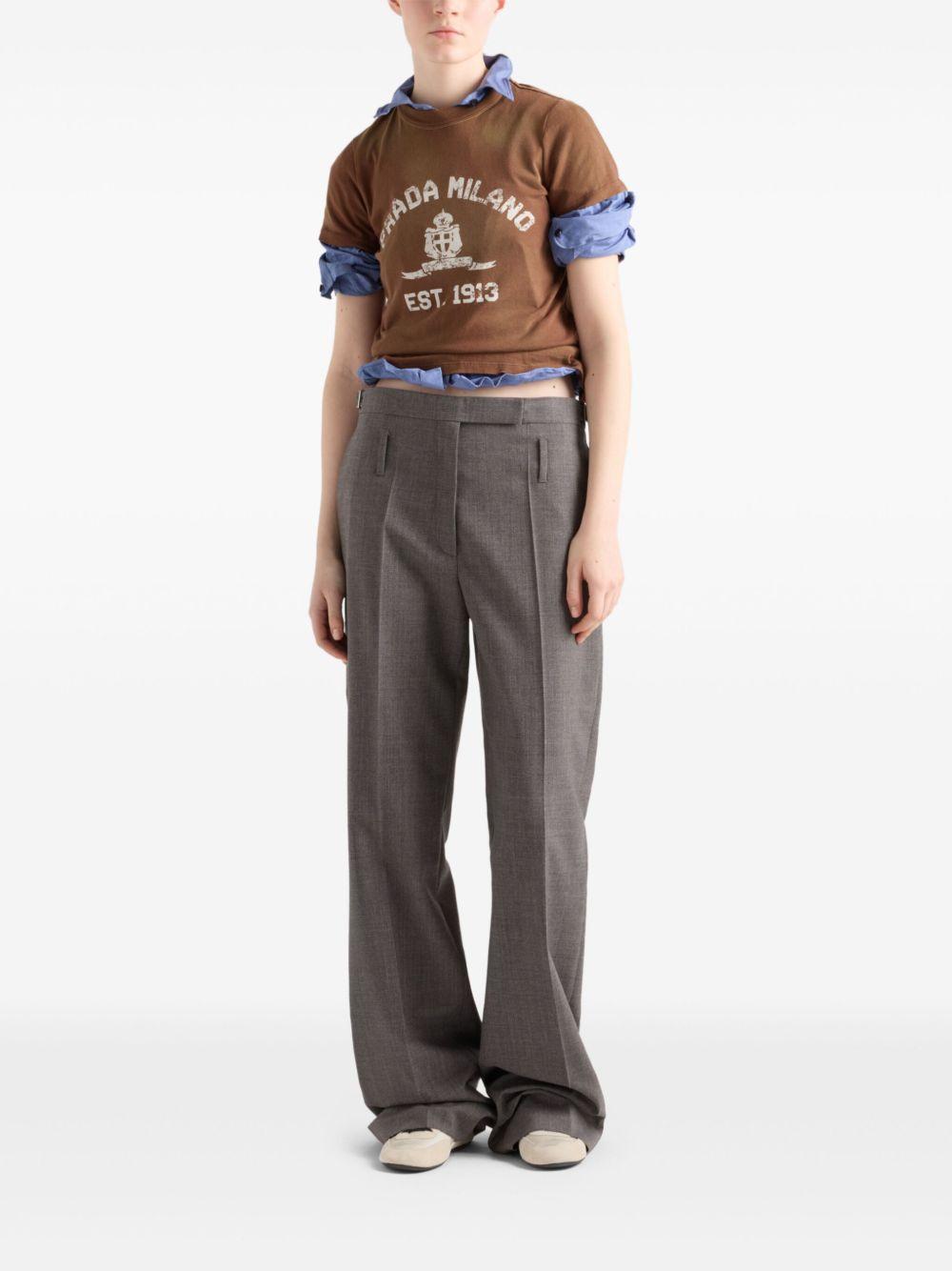 Prada Milano logo-print T-shirt<BR/><BR/><BR/> 3557B 16XRF0005 PRADA
