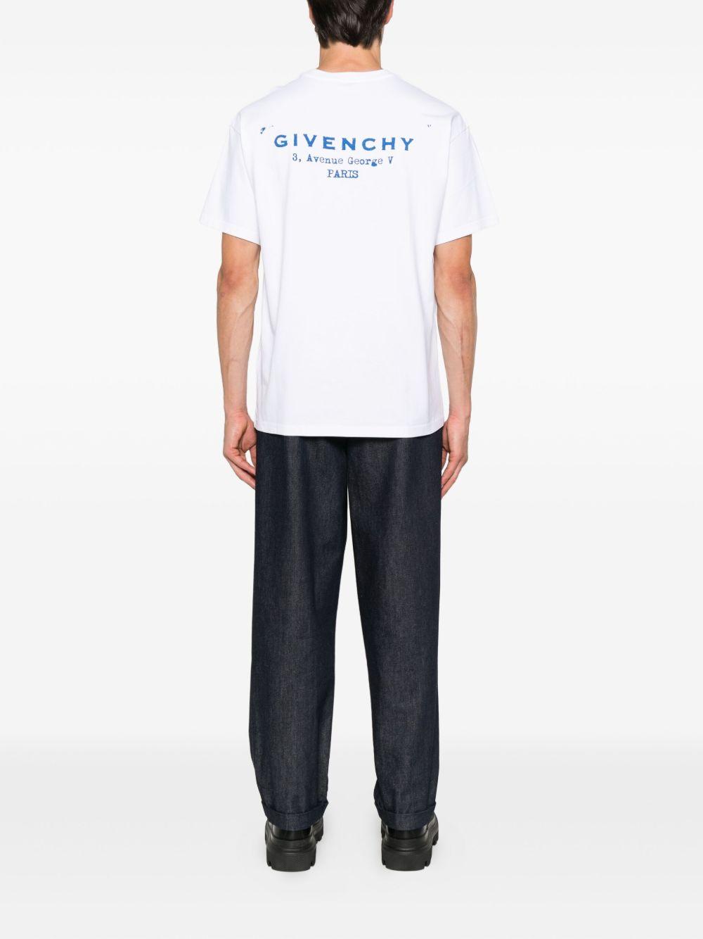 T-shirt in cotton with GIVENCHY Stamp print BM71NK3YRJ 100 GIVENCHY