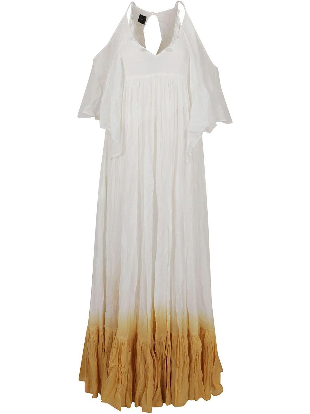 Ruffled midi dress<BR/><BR/> 104950 A2G4S3R PINKO