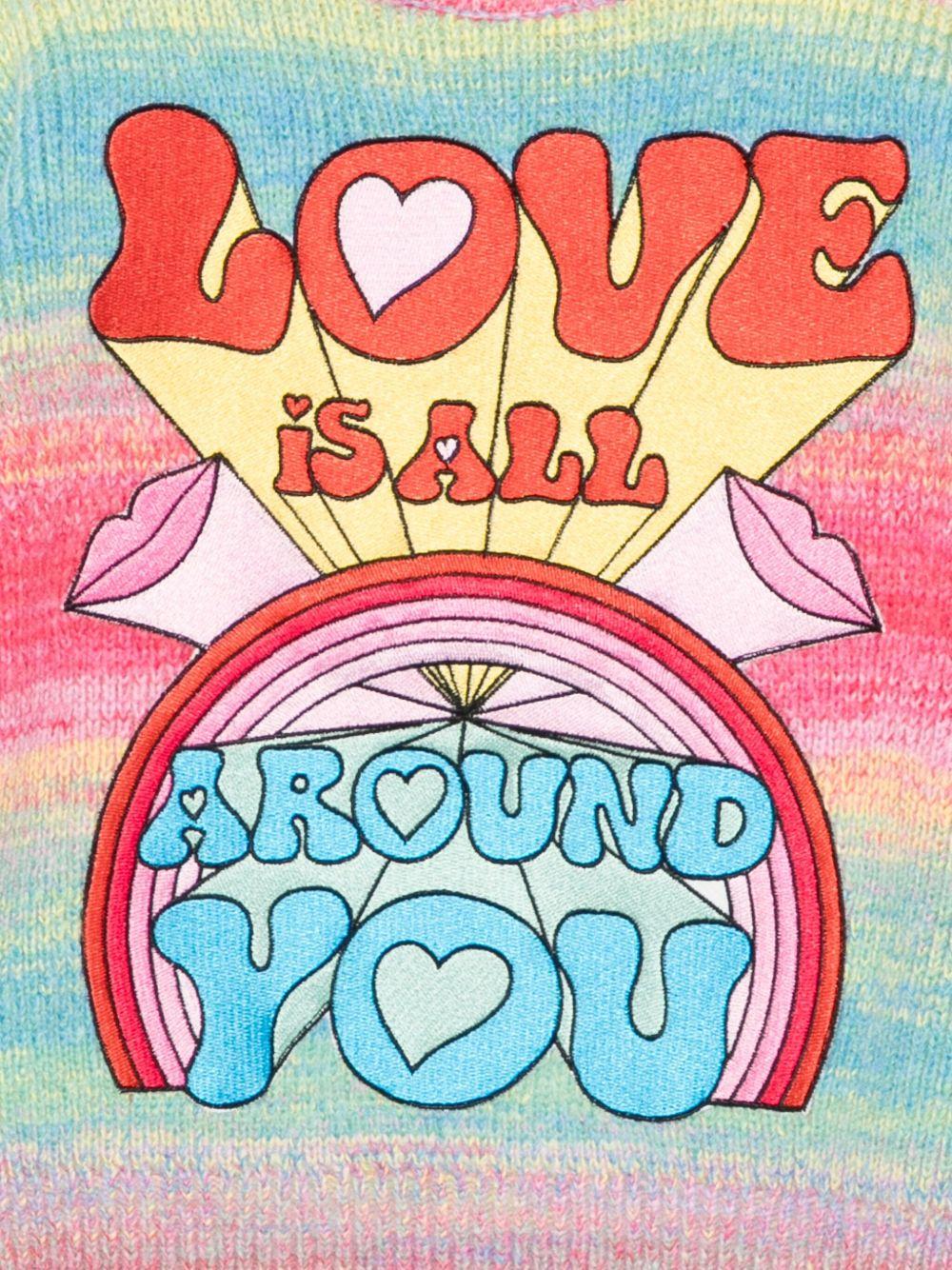 Love is all around you multicolor sweater TX9A80 Z1529999 STELLA McCARTNEY KIDS