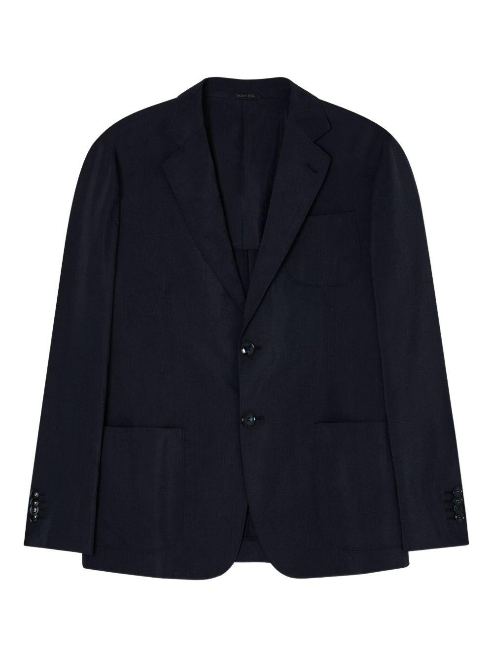 Upton single-breasted jacket in washed silk GM000140 TE10081UB109 GIORGIO ARMANI