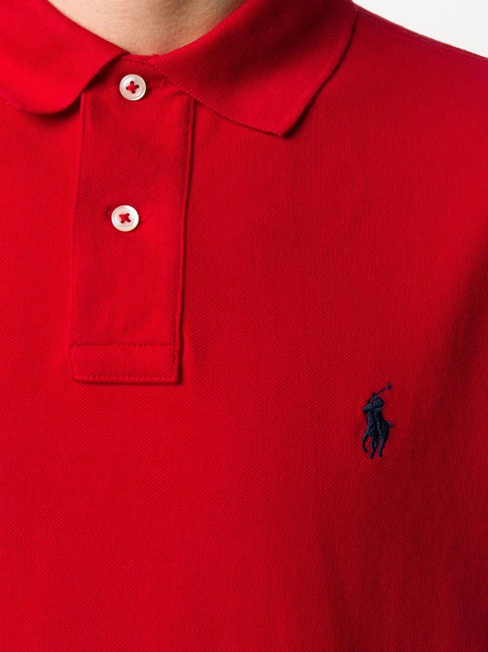 Polo con ricamo<BR/><BR/><BR/> 710666998003 RL2000 RED POLO RALPH LAUREN