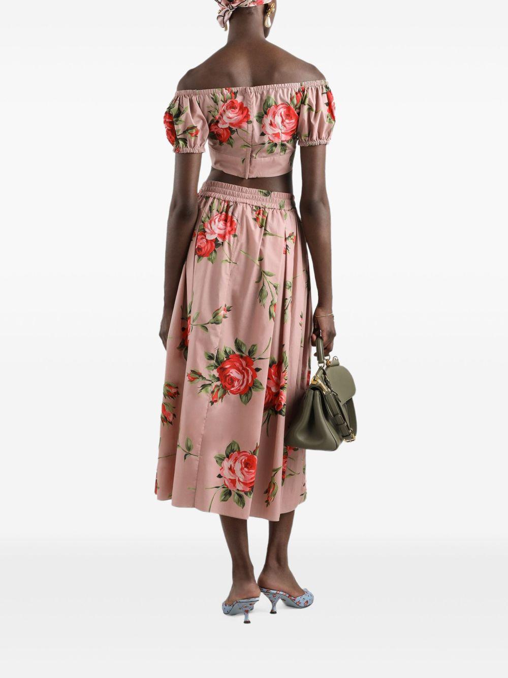 Rose bouquet print top F7AV0T HS5UTHF5ZN DOLCE & GABBANA