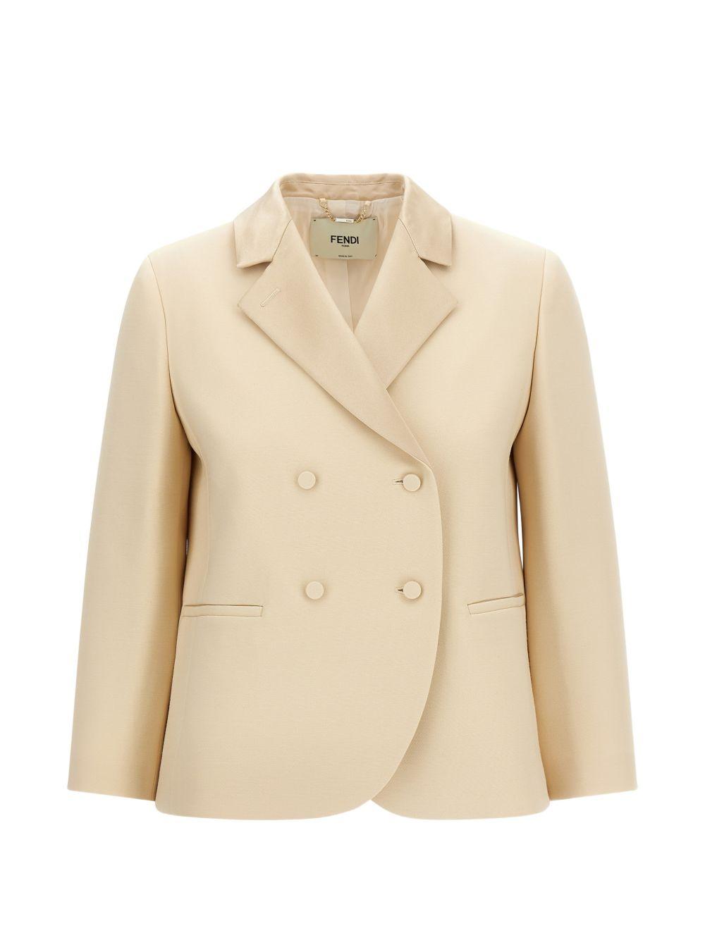 double-breasted jacket in wool and silk FJ7676 AC4GF1I1G FENDI