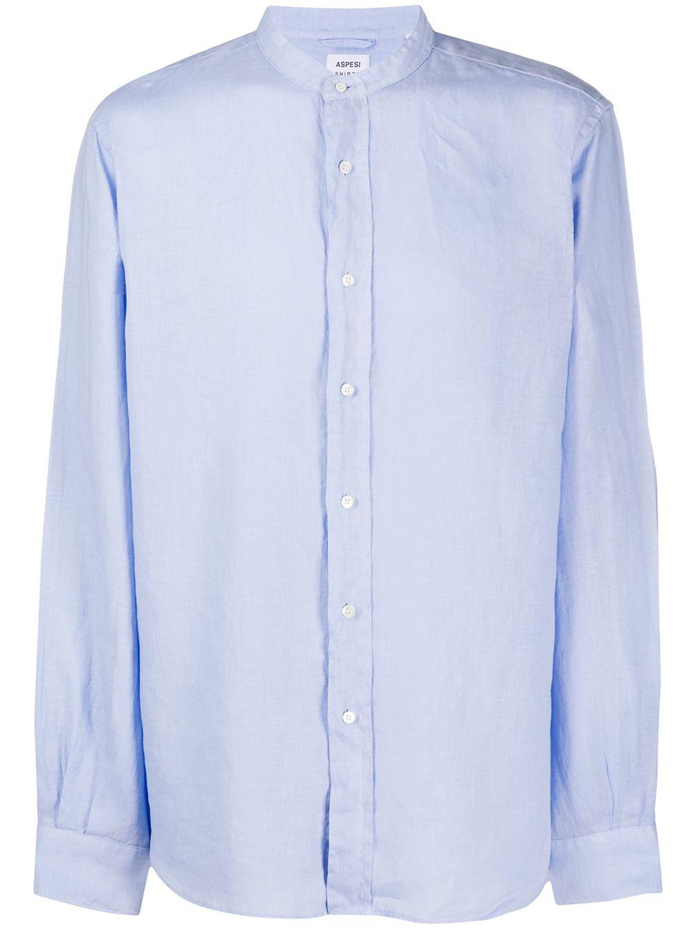 band collar linen shirt S6_A_CE76 C19585070 ASPESI