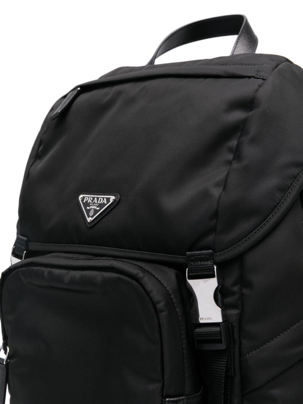 Triangle-logo backpack<BR/><BR/><BR/> 2VZ135 2DMGF0002 PRADA