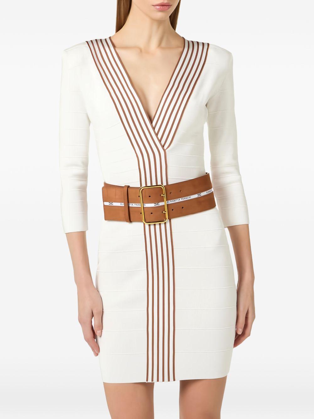 Knit dress with striped bands AM01S61E2 AQ6 ELISABETTA FRANCHI