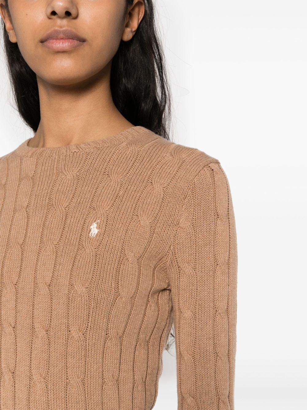 Polo-Pony-motif cotton jumper<BR/><BR/> 211943903002 COLLECTION CAMEL MELANGE POLO RALPH LAUREN