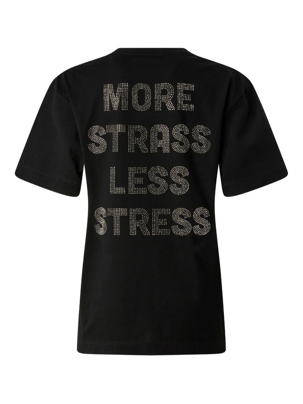 More Strass Less Stress T-shirt 105526 A33SZ99 PINKO