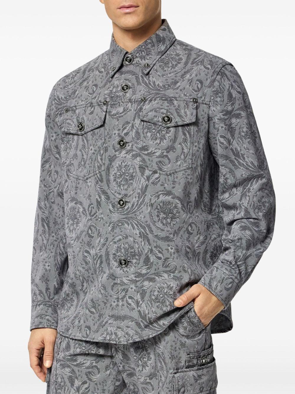 Barocco jacquard gabardine overshirt<BR/><BR/><BR/> 1008738 1A113792BO70 VERSACE
