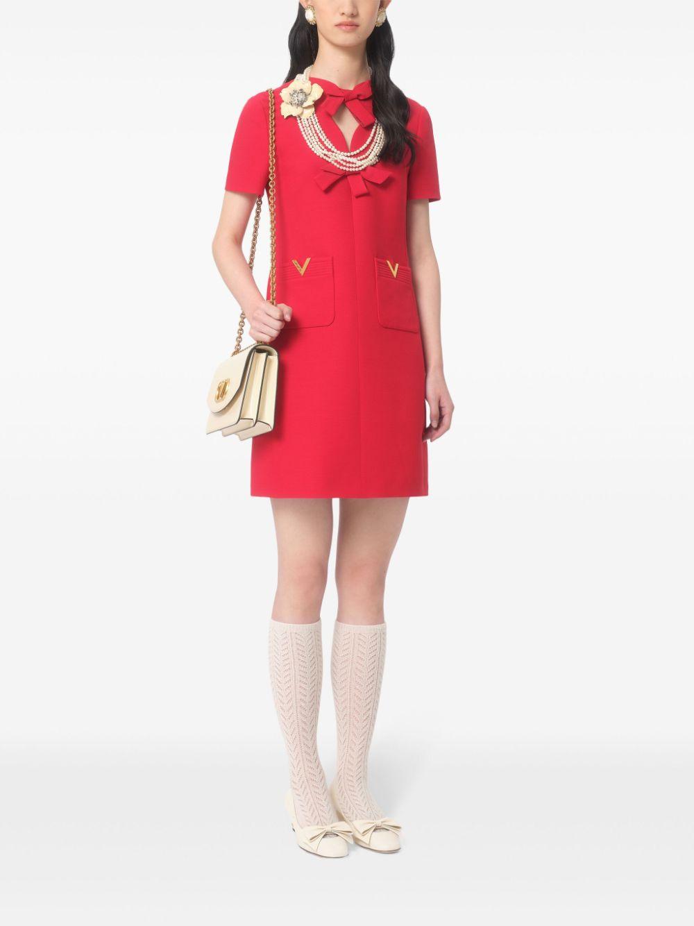 Crepe couture mini dress<BR/><BR/><BR/> 6B3VAEV11CF R9M VALENTINO GARAVANI