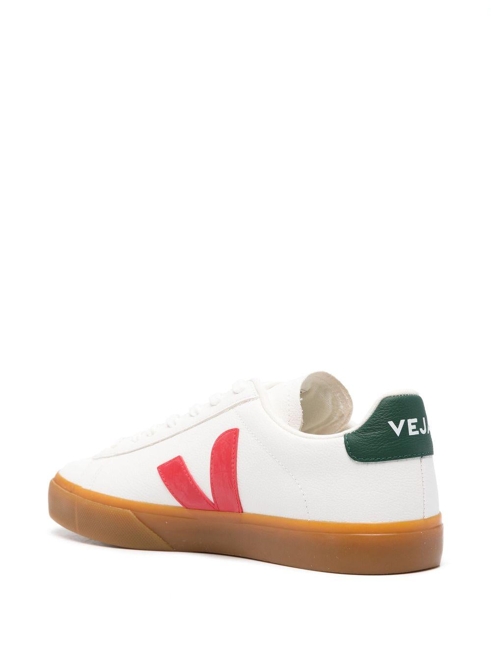 Campo ChromeFree® leather sneakers<BR/><BR/><BR/> CP0503497 EXTRA WHITE/PEKIN/POKER VEJA