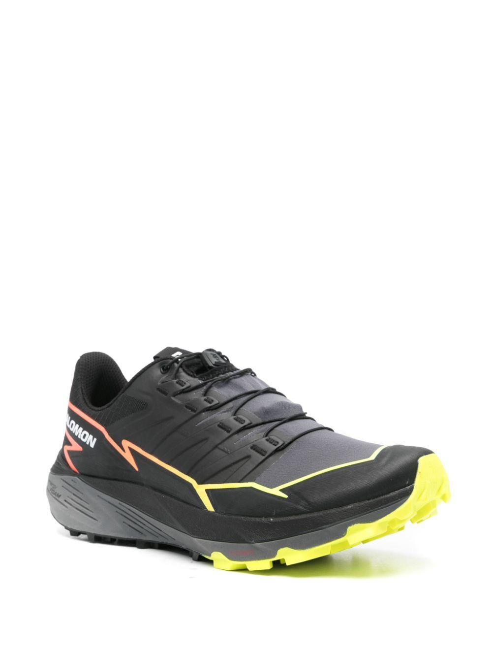 Thundercross logo-print sneakers<BR/><BR/><BR/><BR/> L47295400 BLACK/QUIETSHADE/NEONF SALOMON