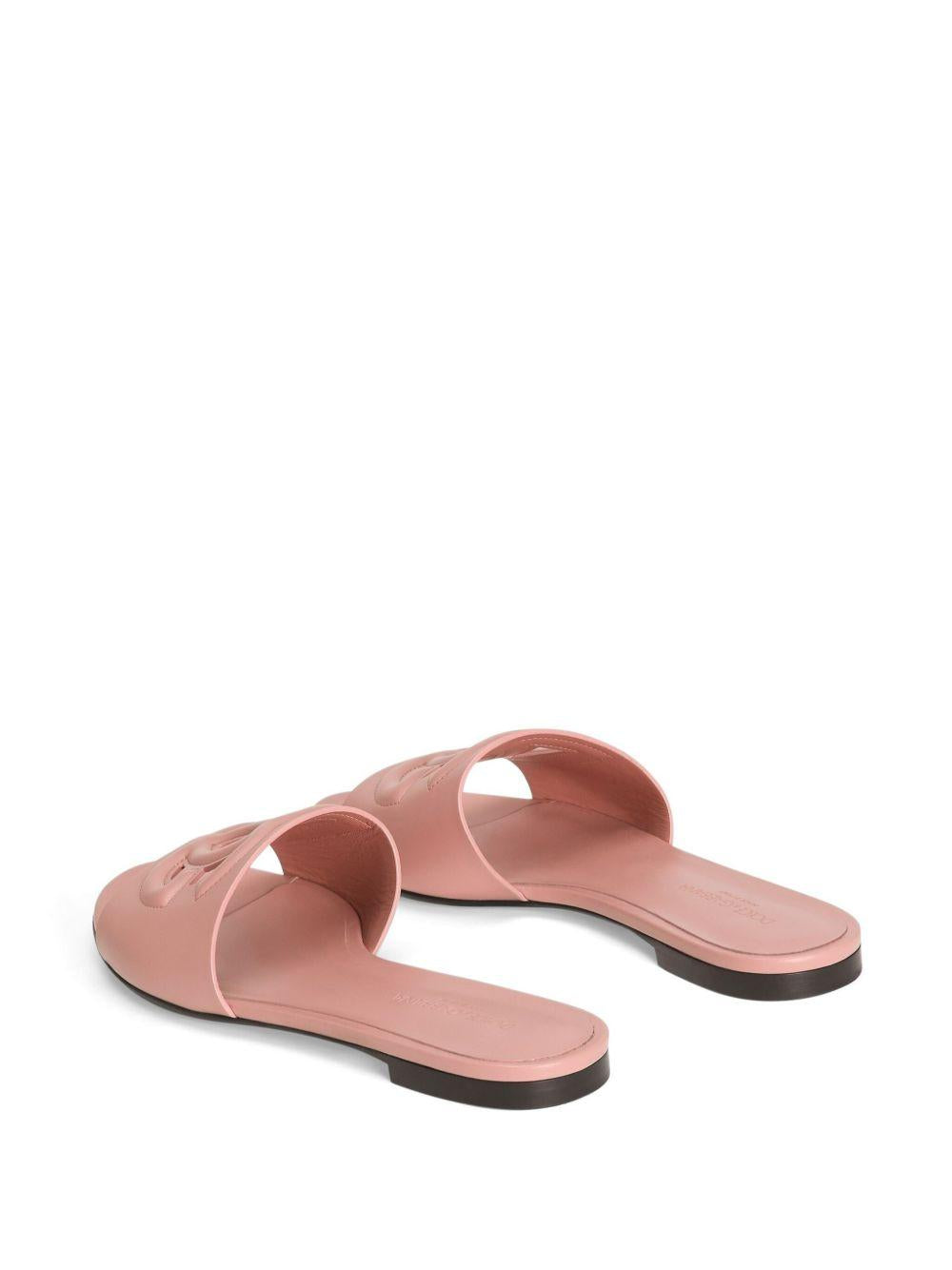 Calfskin slides with DG logo CQ0436 AY32980405 DOLCE & GABBANA