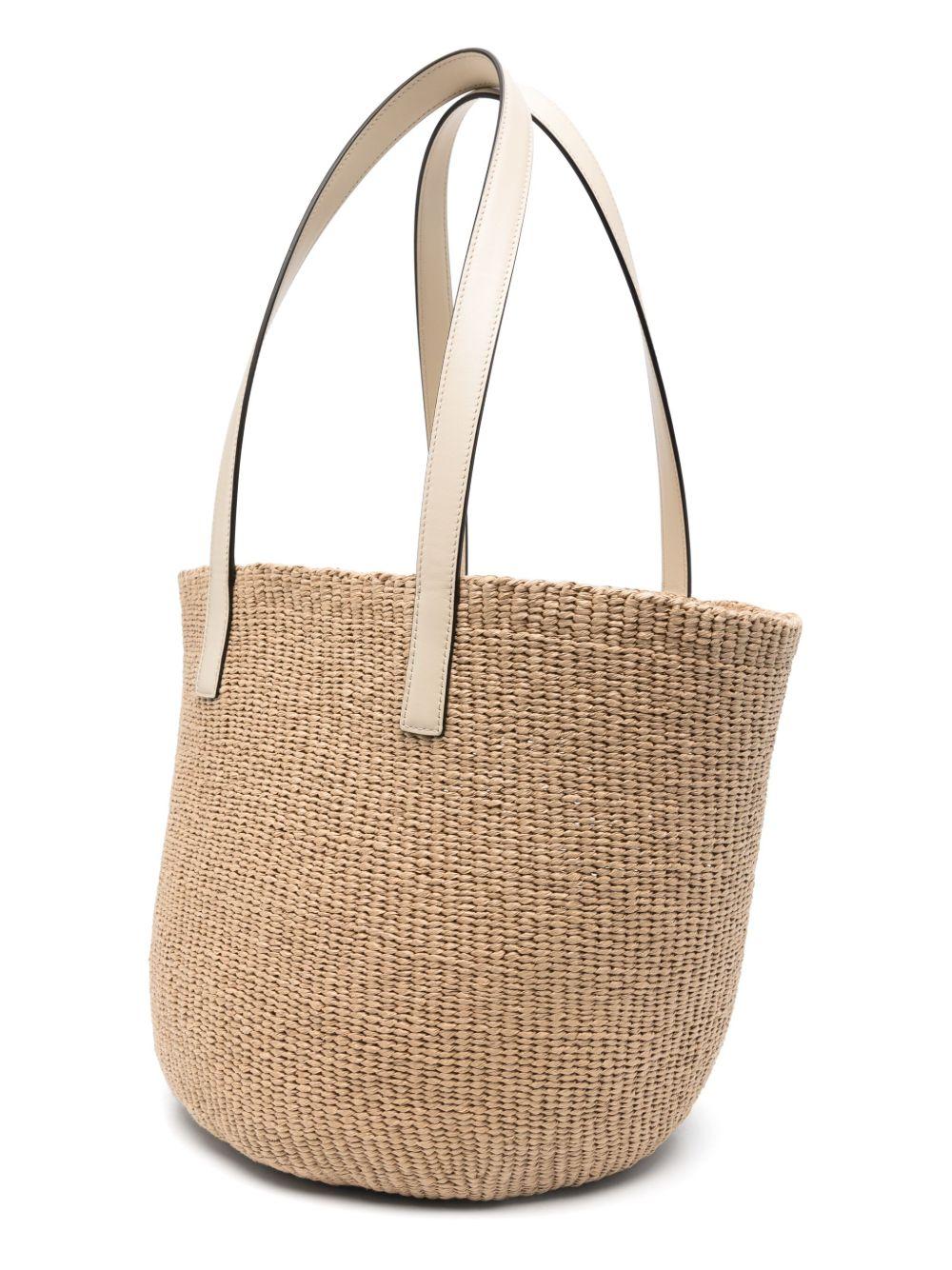 Large Horse Medal Basket in natural fibres CHC25SS591O82 22J CHLOÉ