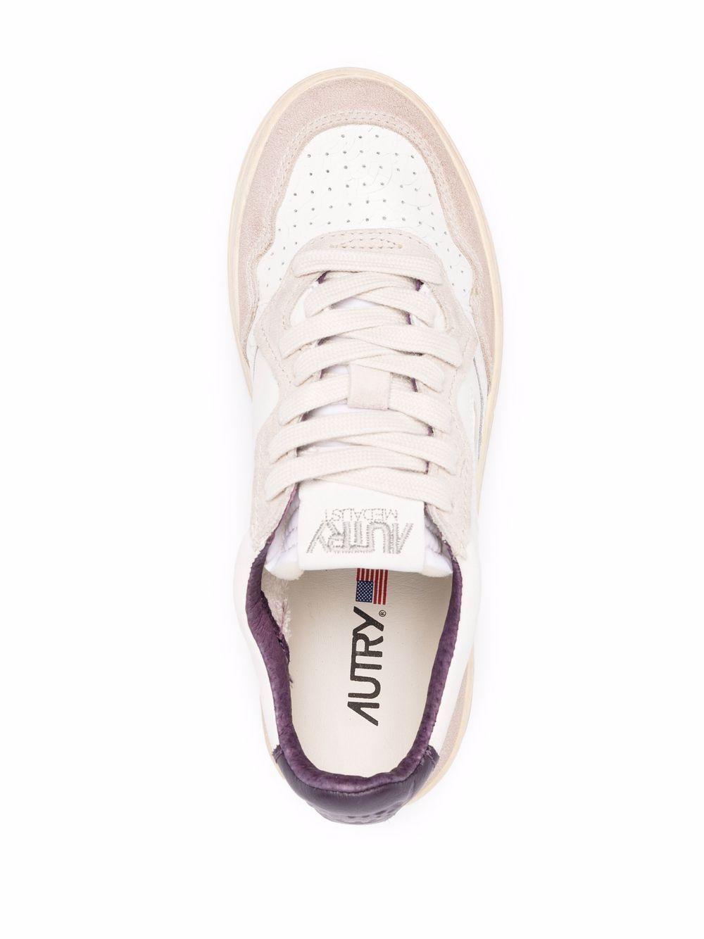 MEDALIST LOW SNEAKERS IN LEATHER AND SUEDE AULW NA01SUE/STRASSWHITE AUTRY
