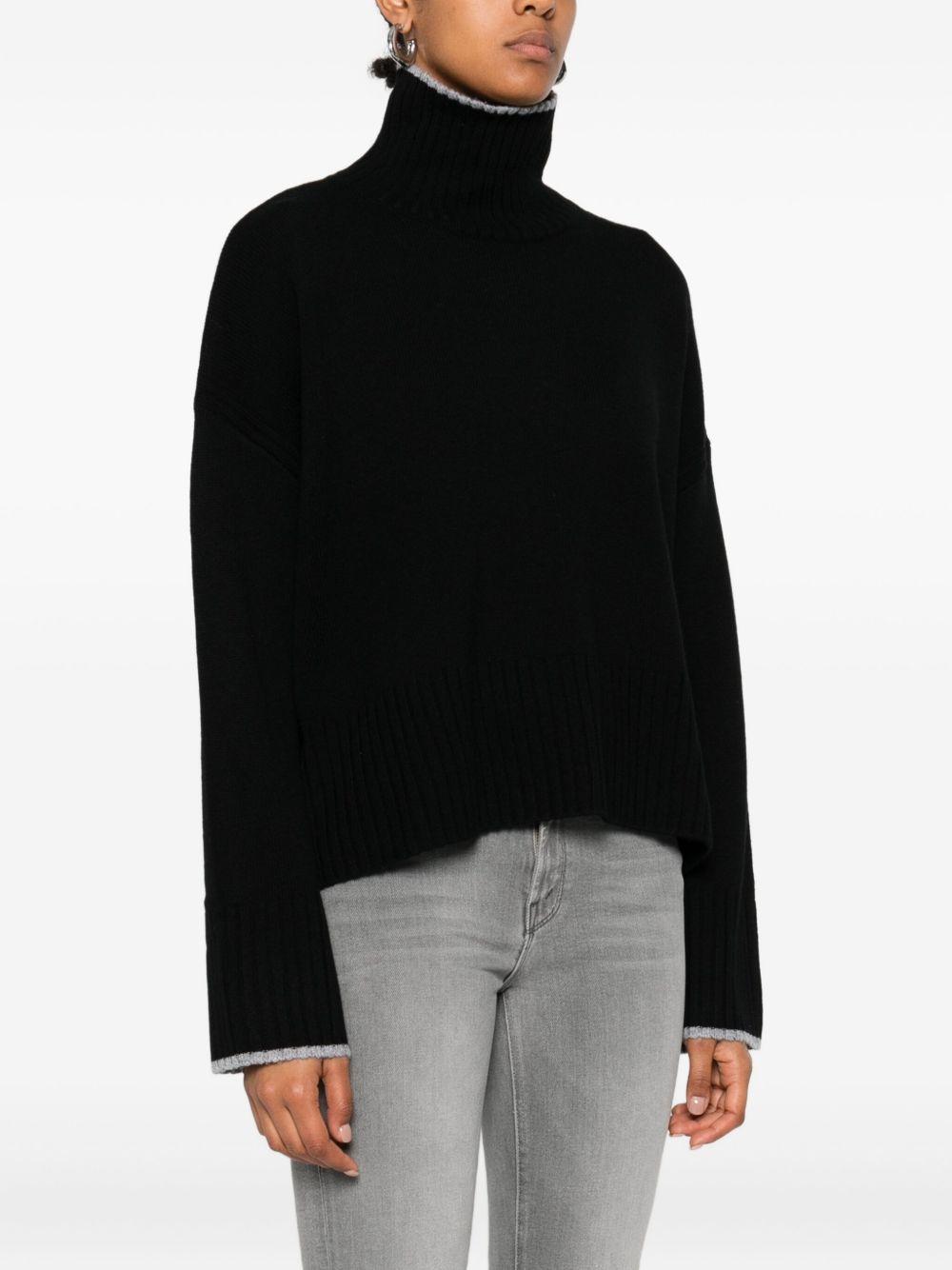 Knit polo-neck sweater 105446 A2Q9Z99 PINKO
