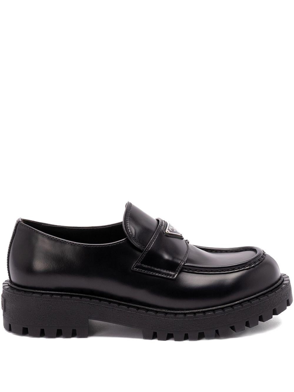 Brushed leather loafers 2DE151B4L F-G001F0002 PRADA